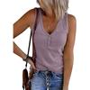Summer Women's Vest Breasted Knitted Vest Solid Color V-neck Sleeveless Top Female