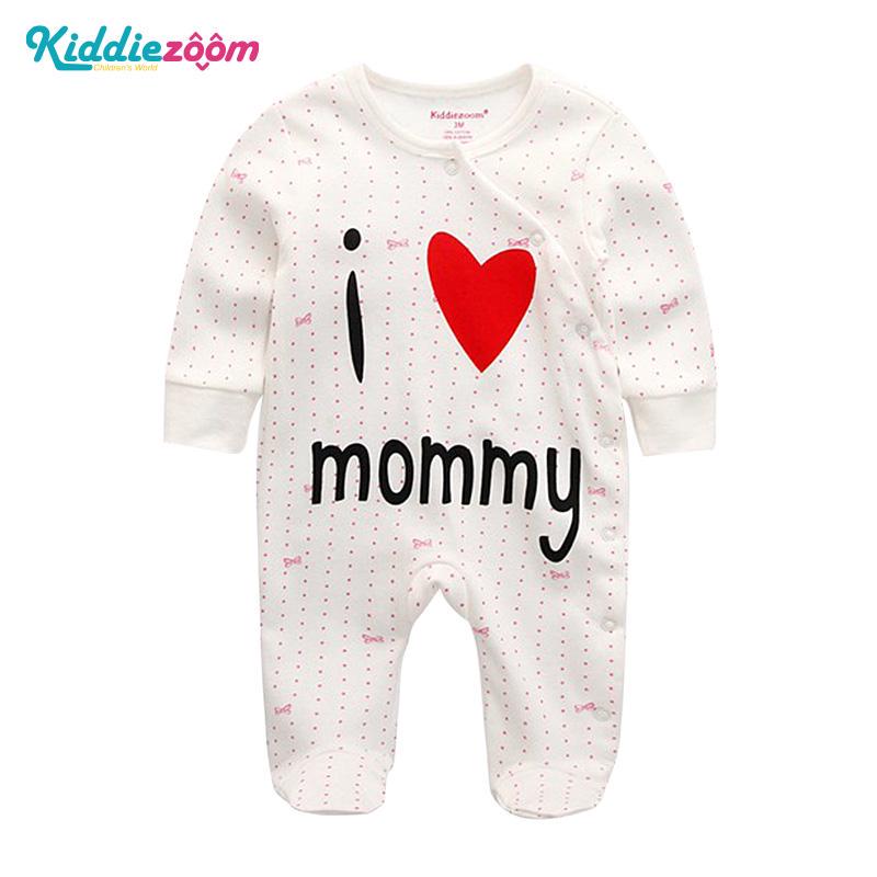 Boys Girls Cartoon Striped Print Home Romper Pajamas Newborn Infant Baby Clothing
