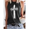 Faith Cross 3D Print Tank Top Christian Women Streetwear Y2k Tops Oversized O-Neck Vest Off Shoulder Sleeveless Woman Camisole
