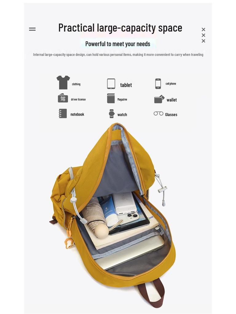 New Versatile Fashion Backpack: Casual Shoulder Bag for Outdoor Hiking, Mountaineering, and Camping.