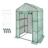 Walk-in Green House, 4.6 x 2.4 x 6.7 ft Greenhouse with Shelves, Set Up in Minutes, High Strength PE Cover with Doors & Windows and Steel Frame,