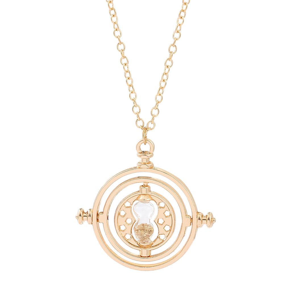 LLL New Harried Time Necklace Timer Hourglass 360 Rotatable Potters Cosplay Props Astronomical Time Converter Magic School Fans