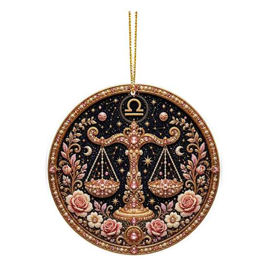 Декор со знаком зодиака, 2D плоская жемчужная живопись, ornament, двусторонний тематический подвесной драгоценный камень, домашний ornament, искусство, поделки, узор из страз и бусин, акрил