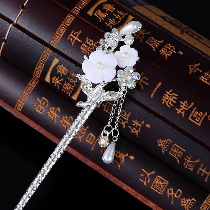 Одежда, застежка для волос Bianhua, винтажные головные уборы, заколка для волос, шпилька с кисточкой, прическа, булавка в древнем стиле, ханьские китайские аксессуары для волос, классический двор