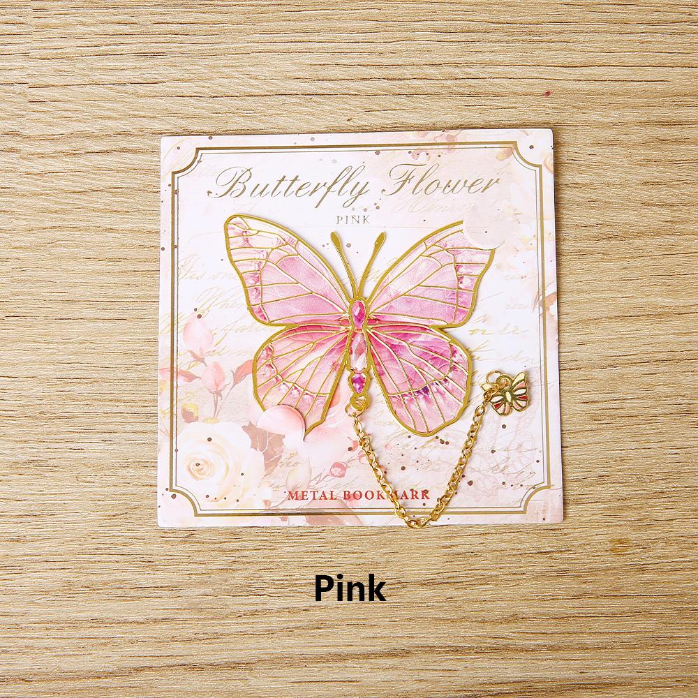 1 шт. Милая бабочка металлическая закладка красочная бронзовая закладка с цепочкой подарки для любителей книг читателей писателей друзей взрослых