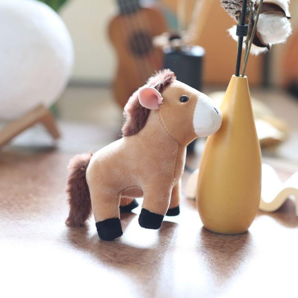 Stuffed Animal Plush Horse Keychain Cute Cartoon Little Horse Keychain  Birthday Gifts