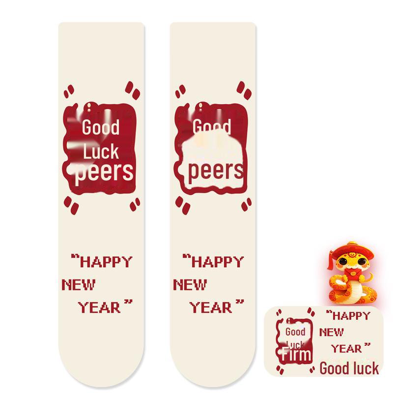 Носки с драконом 2025 года: Мужские красные высокие кроссовки из плотного хлопка, антибактериальные, впитывающие пот, не образующие катышков, на осень/зиму