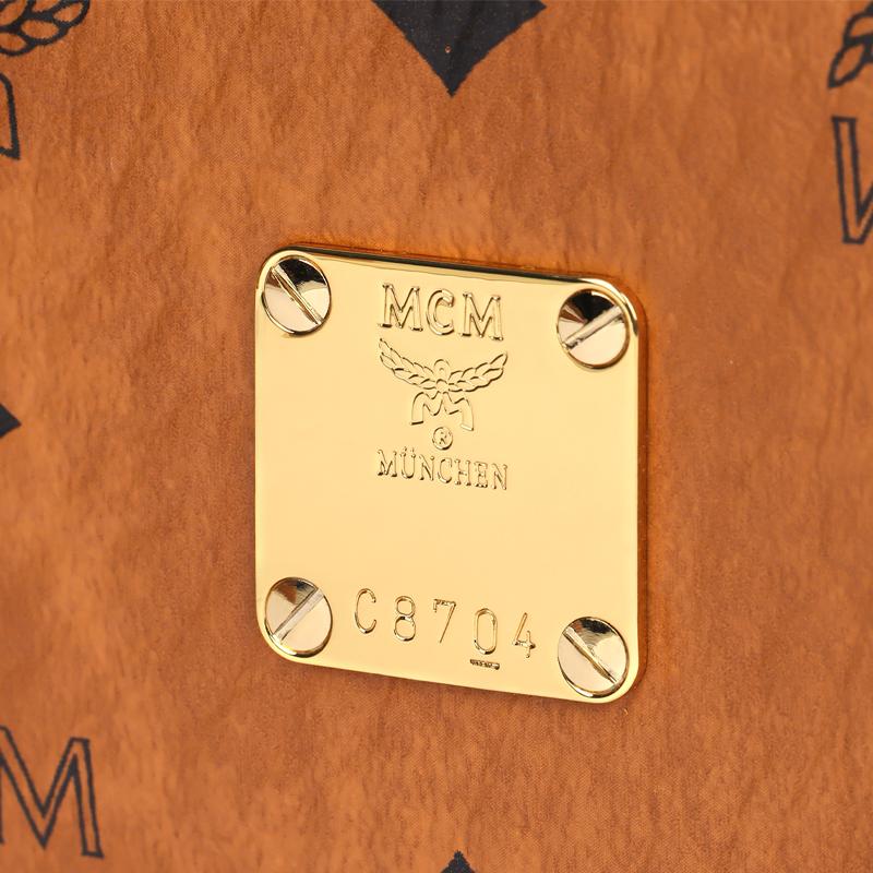 MCM Классическая кожаная косметичка с монограммой Женские сумочки Коричневый MWRAAVI01CO001