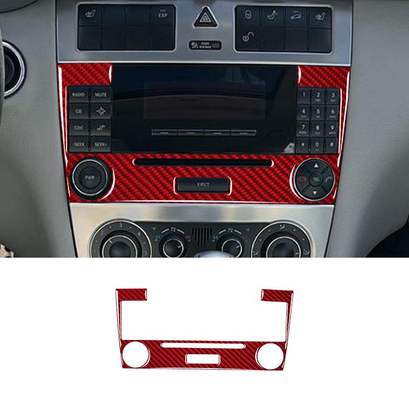 Real Carbon Fiber For Mercedes Benz C Class W203 2005-2007 Car Center Console Panel Frame Sticker Car Interior Accessories