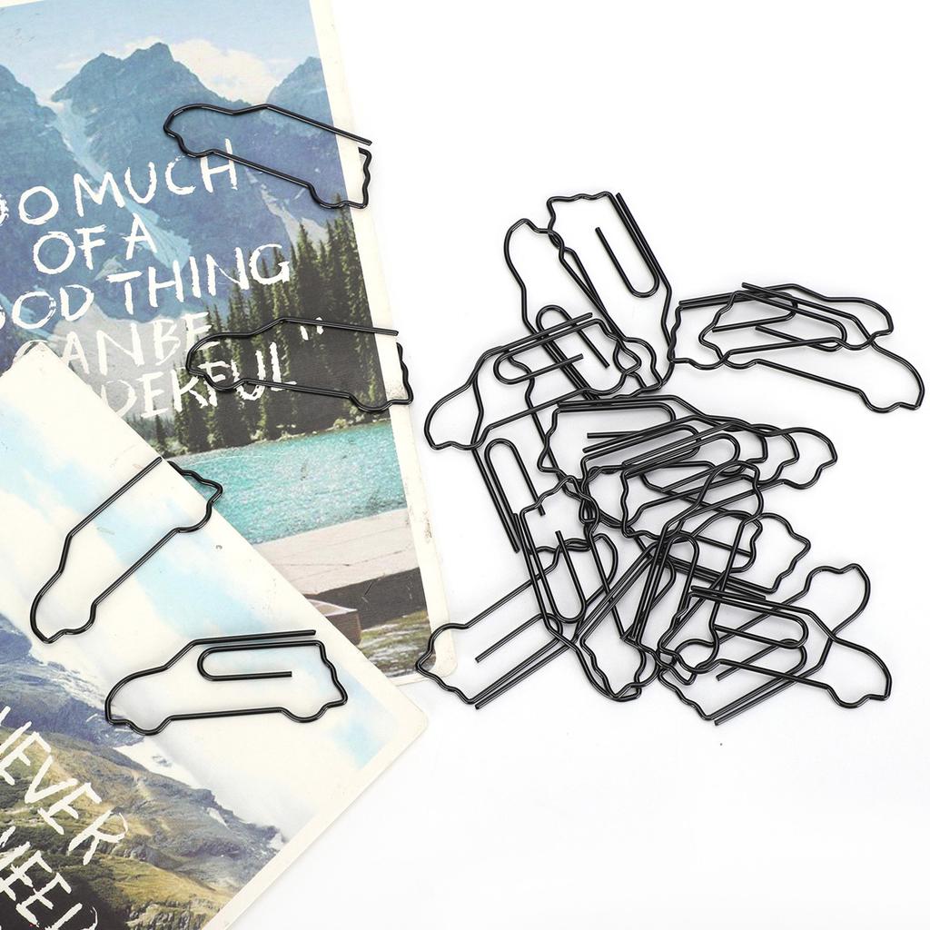 30 шт. ассорти из скрепок в форме автомобиля, принадлежности для творчества, моделирования металла, украшения, черный цвет