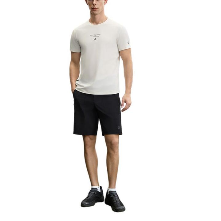 Fila Explore Series Освежающая эластичная дышащая простая модная универсальная футболка с коротким рукавом мужская белая A11M527111F-WT