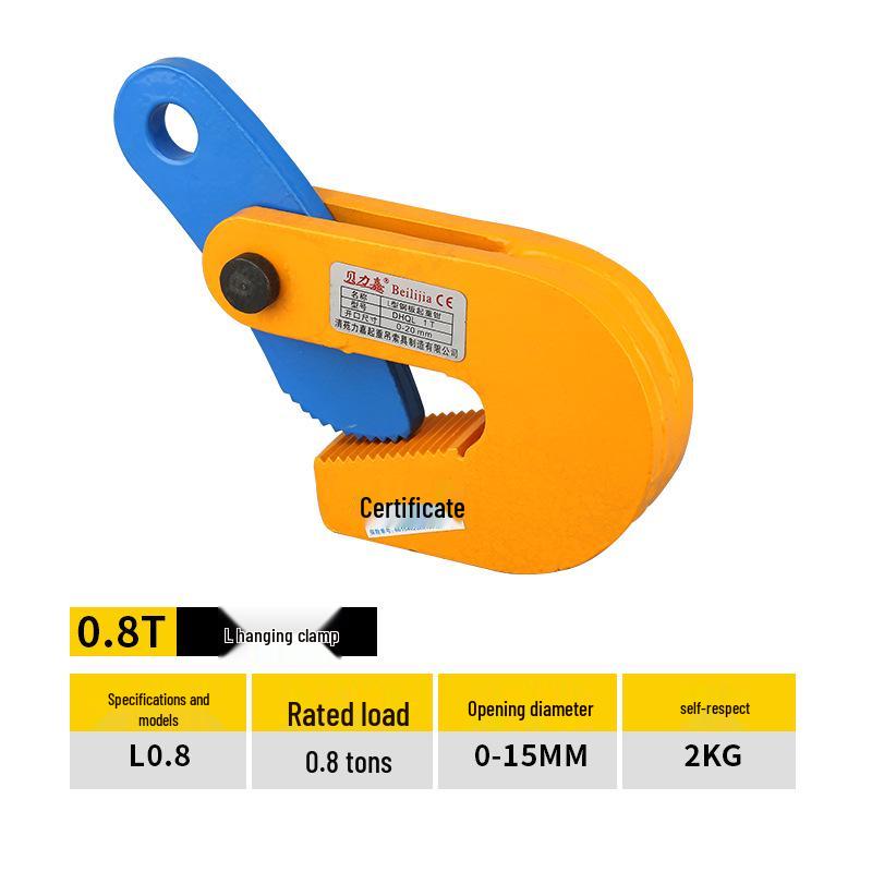 Lifting Clamp for Steel Plates and I-Beams, Vertical & Horizontal, 1 to 5 Ton Capacity