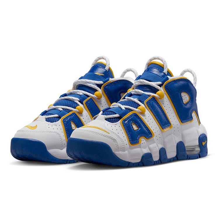 Nike Детские кроссовки Air More Uptempo GS Golden State Warriors White Game-Royal Yellow-Ochre DZ2759-141