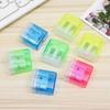 1pc Plastic Pencil Sharpener, Mini Student Stationery, Double Hole Pencil Sharpener, Simple and Practical