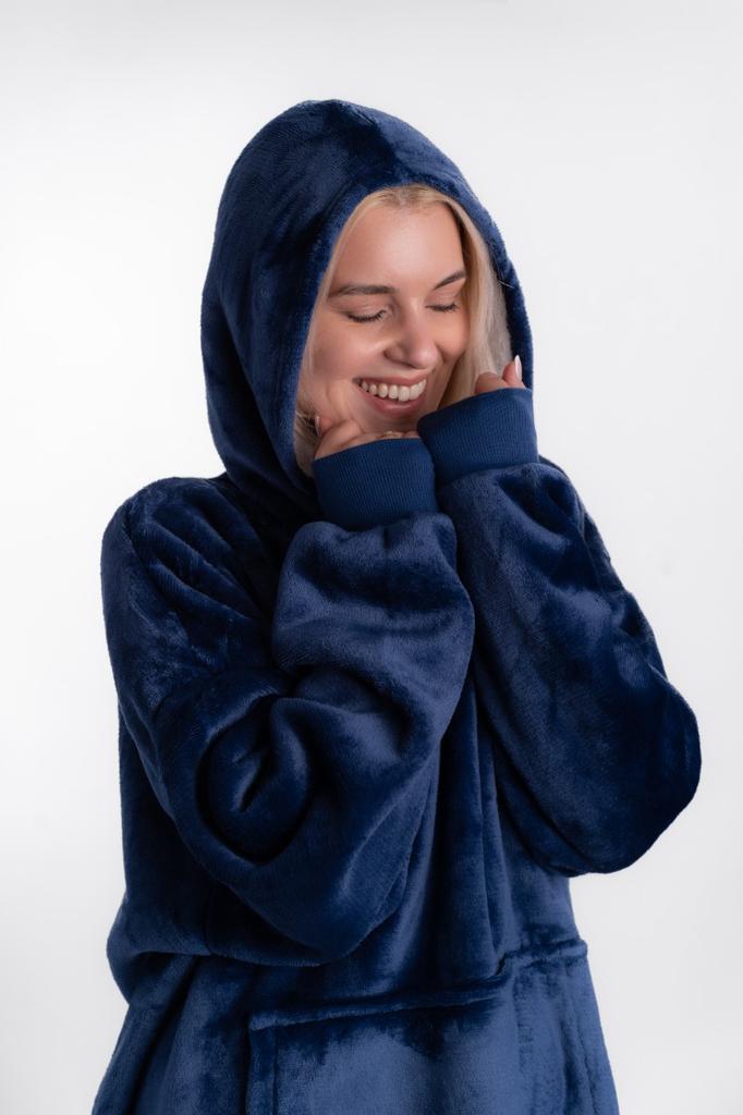 Kocobluza Tv Blanket Hooded Sweatshirt Long Women' Men' Soft Bathrobe Unisex