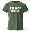 Men's I Am Not Weird Printed T-Shirt 100% Cotton Oversized Humor Graphic Tees for Women Summer Tops Quirky Streetwear