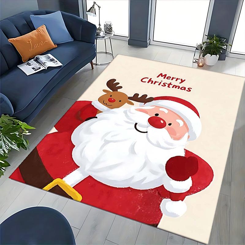 Christmas Santa Claus Reindeer Chair Mat - Anime Cartoon Design, Non-Slip Carpet for Office, Home Decor, Living Room, Bedroom, Game Room & Dormitory.R