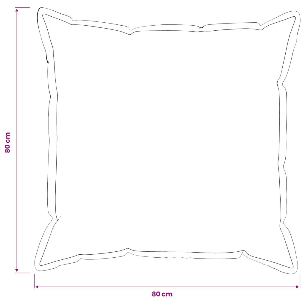 Cushion Cover 2 pcs HOUTEN Cream 80 x 80 cm Faux Linen