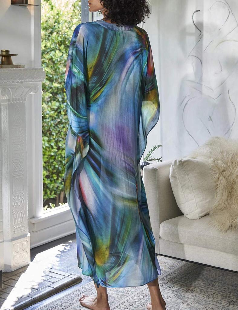 Купальник Cover Up Beach Блузка цельный V-образный вырез большой размер цветочный узор [Bsubseach] женский