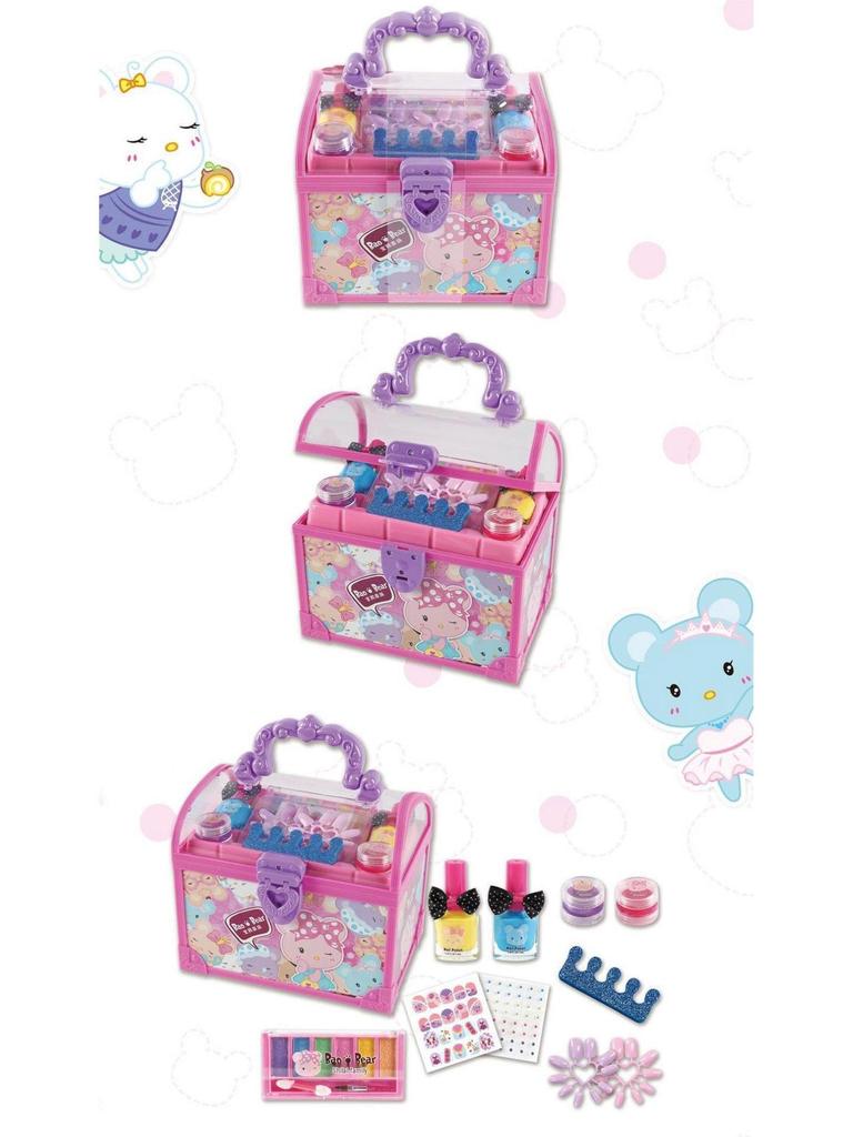 Детский набор для макияжа: Лак для ногтей, помада, тени для век для сцены и ролевых игр