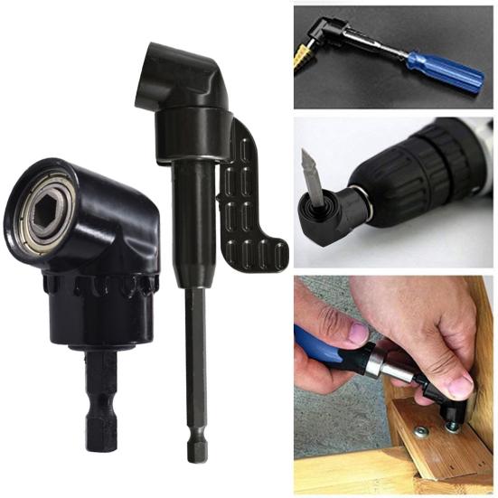 105-Degree Right Angle Drill Adapter Rustproof Corrosion Resistant Multi-function Right Angle Head Drill Driver Extension Bits Set