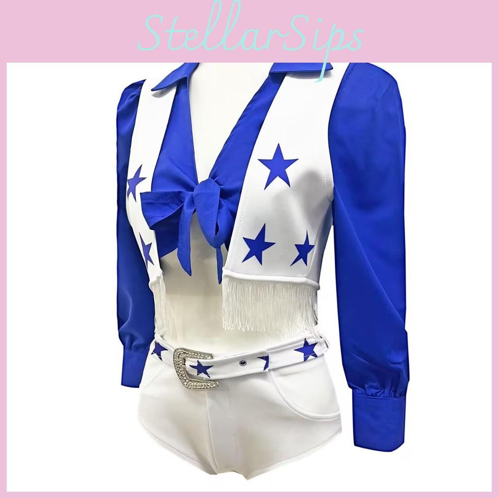 Football Match Cheerleader Girl Performance Costume Set For Stadium And Party Celebrations