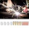 14pcs Contact Tip Gas Diffuser Tip Holder Set for Binzel 24KD MIG Welding Torch1.0mm