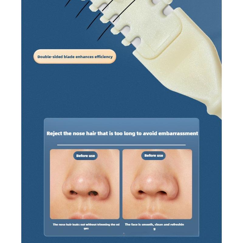 Бритва для удаления волос в носу Ручная очистка Специальный набор для бритья Мужской и женский инструмент для стрижки ноздрей с защитой от царапин Двойная головка