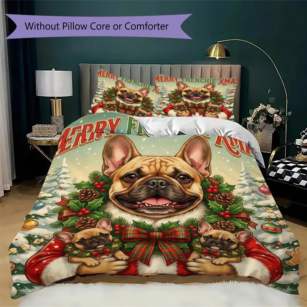 Winter Forest Fawn Pattern Bedding uilt Set uilt Cover Pillowcase Home Decoration Birthday Gift (1 * duvet cover + 2 * pillowcase without core)_XIA