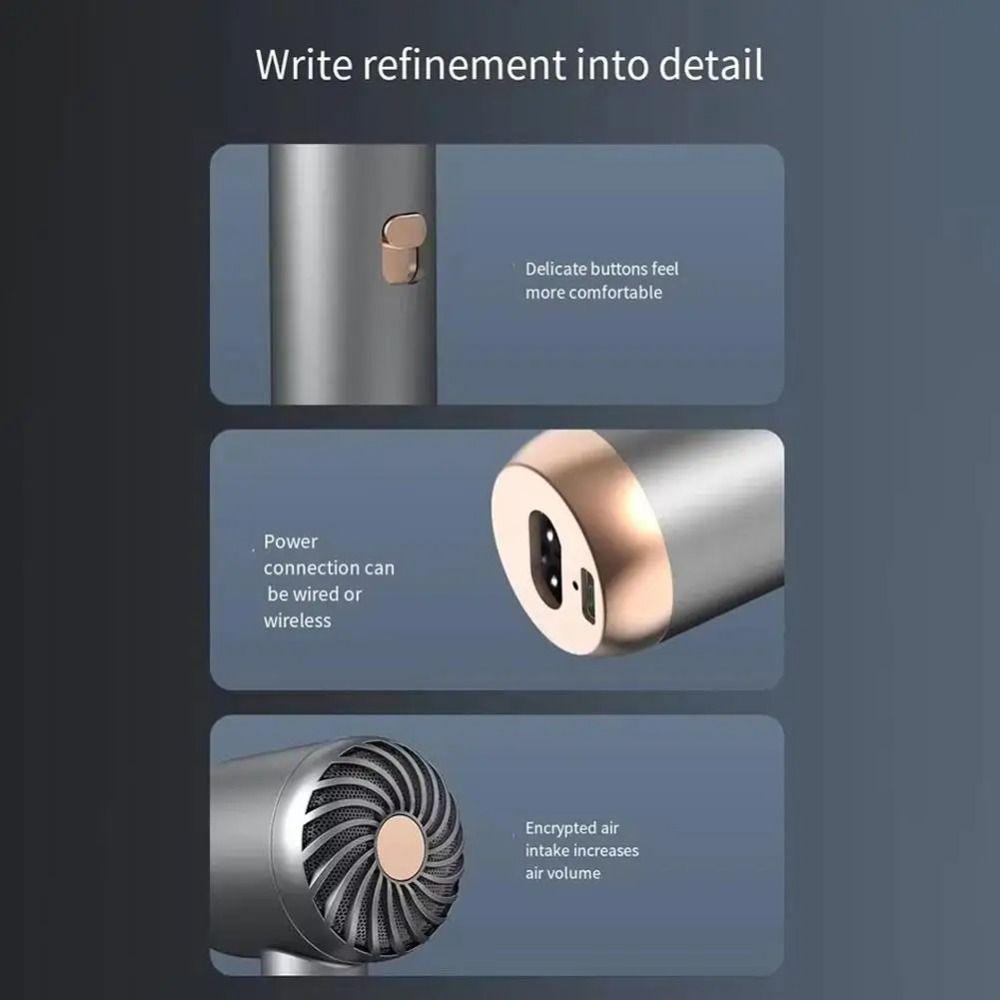 Wireless USB Hair Dryer Hot And Cold Salon Tool Creative Blow Dryer  Home & Travel