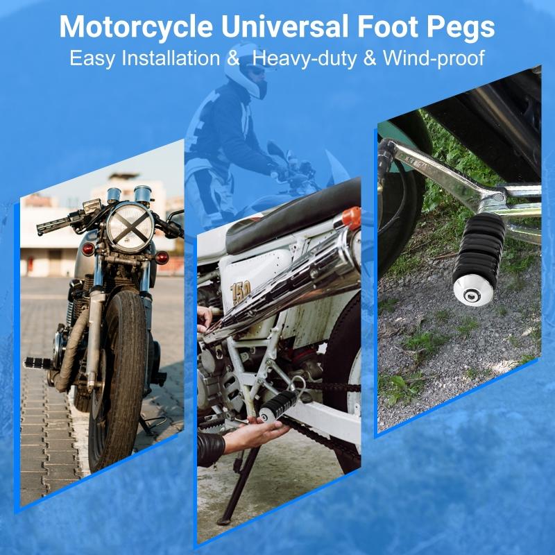 1 пара подножек для мотоциклов, антивибрационные подножки с креплением для мотоцикла
