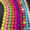 DIY Skull Shape 15*18 mm Howlite Dyed Stone Mix-color Turquoise Carved Skull Shape Loose Beads ,For DIY Jewelry Making