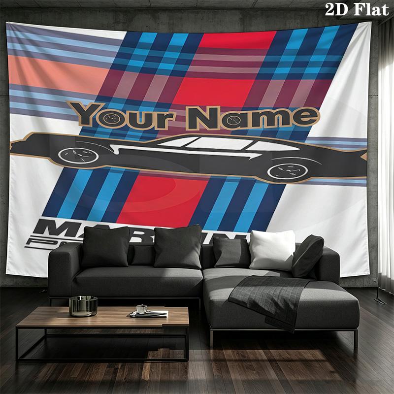 Martini Custom Name Wall Tapestry Aesthetic Wall Hanging Printed Fabric Blanket Decorative Tapestries For Bedroom Living Room Home Decor
