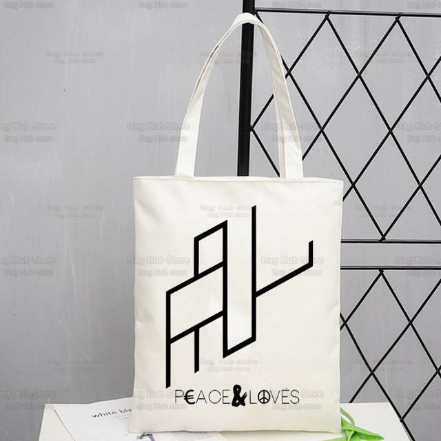 Новое поступление, холщовая сумка PNL Rapper Le Monde Chico, сумки-тоут с принтом QLF Freres Singer, сумки для покупок для девочек, повседневная упаковка
