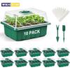 10 Pack Seed Starter Tray with Ventilation Hole 12Grids Seeds Growing Cultivation Planting Box Mini Greenhouse Plant Starter Kit