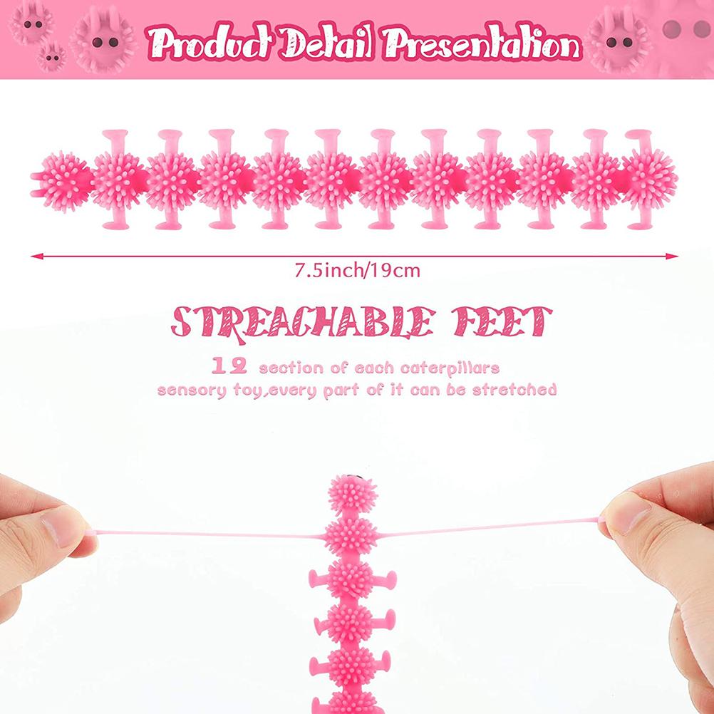 8 шт. Гусеницы Fidget сенсорные игрушки набор эластичные червячки игрушки для снятия стресса тревожность червяк