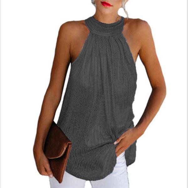 Женская мода блестящие топы без рукавов с бретелькой на бретельках жилет женские летние повседневные однотонные футболки без рукавов блузка черные, золотые, серебряные