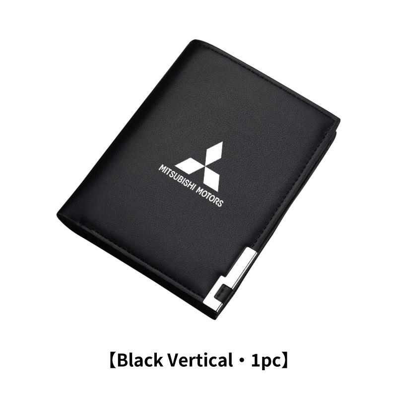xkhr10 Men Leather Zipper Wallet Coin Pocket Vintage Big Capacity Male Short Money Purse For Mitsubishi Outlander Lancer Eclipse Mirage