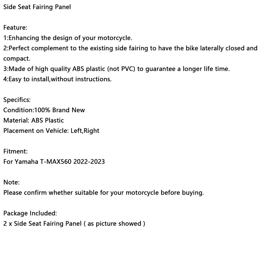 Задний боковой обтекатель сиденья для Yamaha T-MAX 560 2022-2023