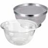 [.co.jp Exclusive] Bowl Heat-Resistant Cook Bowl, 21cm, 1900ml, and Colander Set, Made In Japan