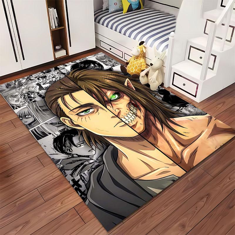 Anime Character Split Design suitable as a non-slip mat for the living room or bedroom sofa