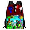 15IN School Backpack for Age 5-10,Cartoon Games SPR-UUNKI Printed School Bags for Boys Girls,Light Weight &Durable Kids Backpack