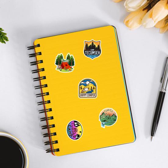 50 шт., наклейки в стиле граффити, водонепроницаемые, многоразовые, украшают ПВХ, бутылку с водой для багажа, уличные наклейки для кемпинга, для скрапбукинга