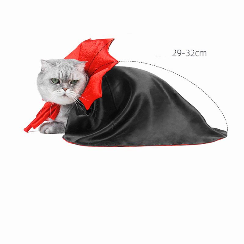 Halloween Cat Cosplay Costume Indoor Kitten Horn Cape House Party Puppy Stuff Holiday Pet Vampire Character Costumes Pets Cape