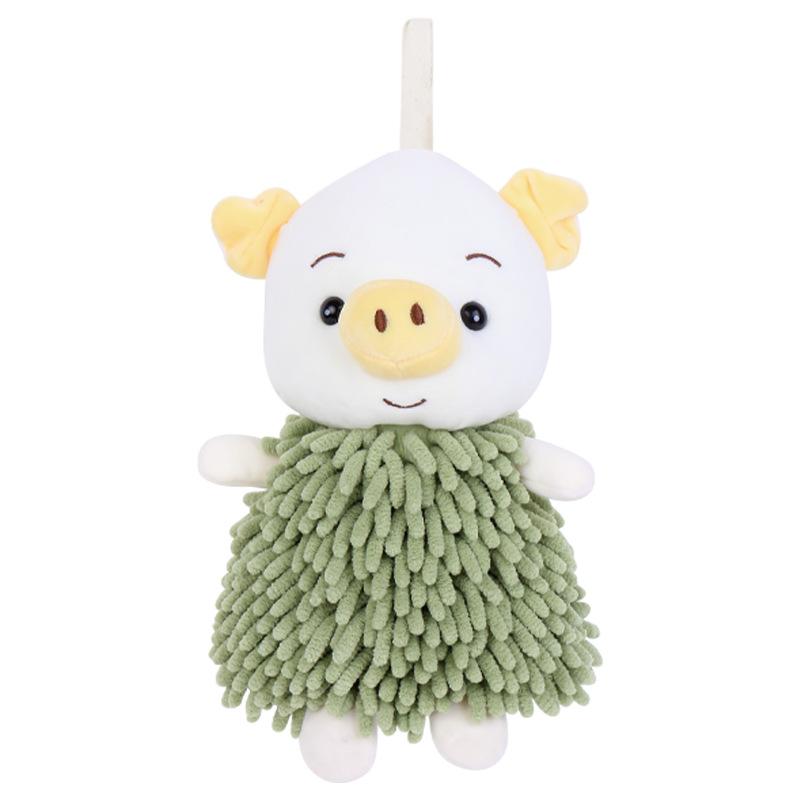 Cartoon Animal Shenier Hand Towel 2-in-1, Children and Adults Thick and Cute Hanging Hand Towel