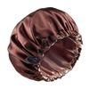 Nightcap with Elastic Band 2-layered Extra Large Sleeping Satin Bonnet Smooth High Density Women Braids Curly Night Hat Sleeping Cap for Home Salon