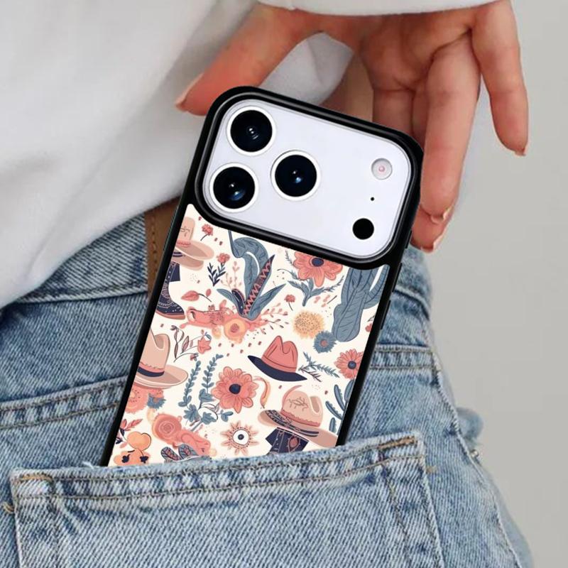 Ковбой Ковбойша Вестерн Ранчо Бохо Чехол для Телефона для iPhone 16e 15 14 13 12 17 Pro Max Plus Air 17pro Чехол Coque