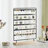 Earrings Organizer Stand Earring Holder Display Stand with 120 Holes 6 Tiers Jewelry Organizers Rack with Wood Base Gift