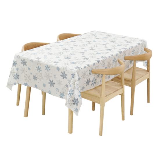 Рождественская скатерть одноразовая водонепроницаемая скатерть с узором снежинки для праздничного украшения вечеринки