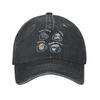Кот Кофеман Бейсболка Винтажная Потертая Стиранная Snapback Кепка для Мужчин Женщин Активный Отдых Регулируемая Кепка Шляпа